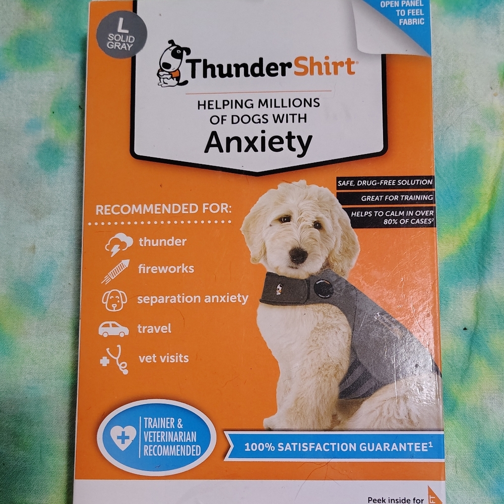 Thundershirt Dog Anxiety Jacket - Solid Gray L